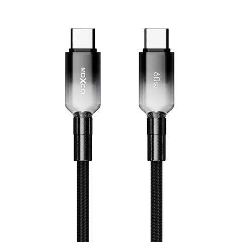 USB data kabl MOXOM MX-CB309 PD 60W Fast Type-C na Type-C crni (MS).