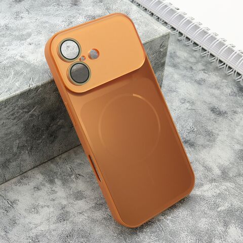 Zastitna maska (futrola) COLOR METAL MagSafe II - iPhone 17 narandzasta (MS).