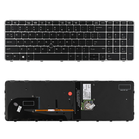 Tastatura - laptop HP 850 G3 pozadisnko osvetljenje sa misem sivi frejm.