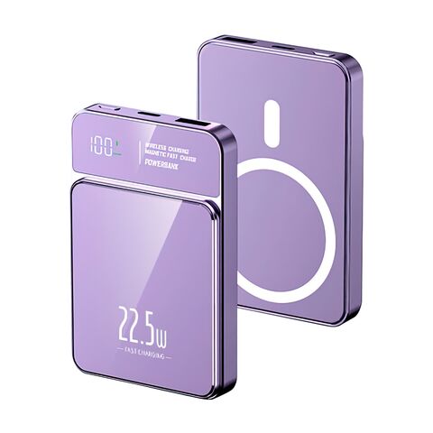 Univerzalna Back Up Baterija MagSafe M50 15W PD 20W+22.5W Fast 5000mAh ljubicasti (MS).