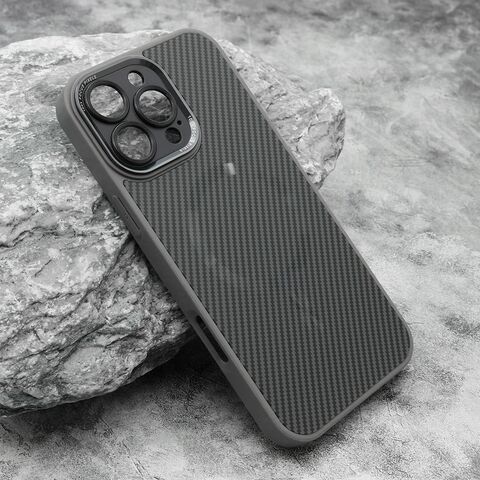 Zastitna maska (futrola) CARBON MagSafe - iPhone 16 Pro Max (6.9) siva (small camera) (MS).