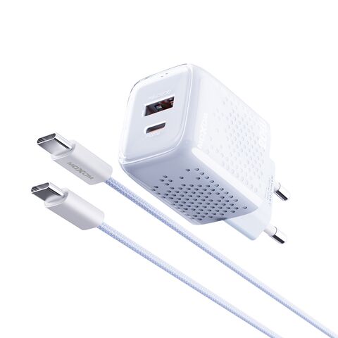 Kucni punjac Moxom MX-HC206 18W FAST PD 20W Type C na Type C plavi (MS).