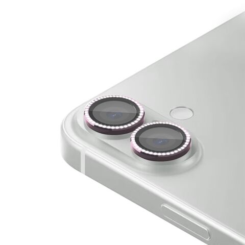 Folija - zastitu kamere DIAMOND za iPhone 16 (6.1)/16 Plus (6.7) roze (MS).