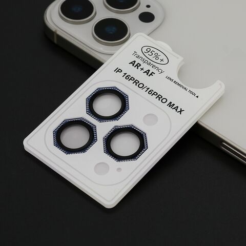 Folija - zastitu kamere OCTAGON DIAMOND za iPhone 16 Pro (6.3)/16 Pro Max (6.9) plava (MS).