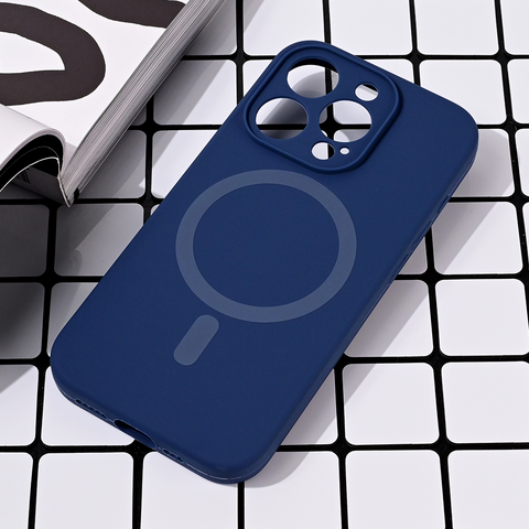 Zastitna maska (futrola) Magsafe Pure color - iPhone 15 Pro 6.1 plava.