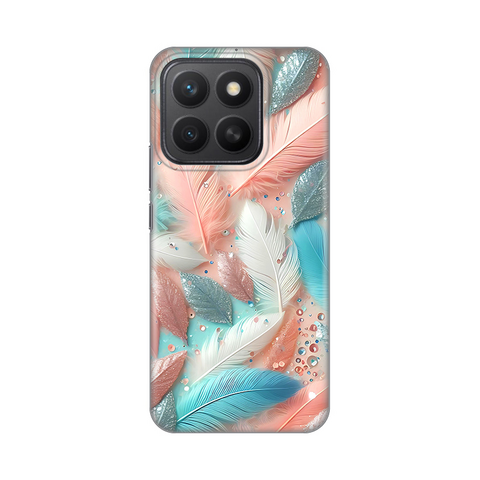 Zastitna silikonska maska (futrola) PRINT - Huawei Honor X8c Pastel Feathers.