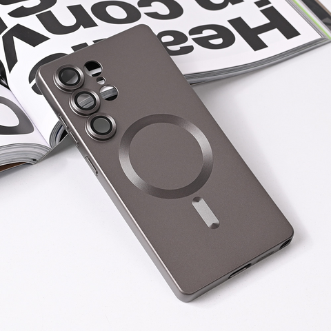 Zastitna maska (futrola) Magsafe Chrome - Samsung S938 Galaxy S25 Ultra siva.