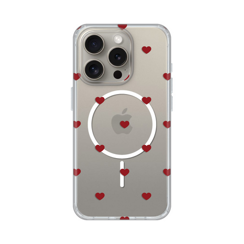 Zastitna maska (futrola) print Magsafe - iPhone 15 Pro 6.1 Red Hearts.