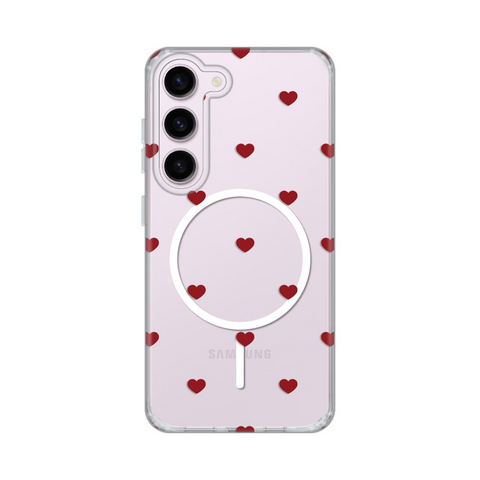 Zastitna maska (futrola) print Magsafe - Samsung S911B Galaxy S23 Red Hearts.
