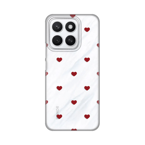 Zastitna silikonska maska (futrola) PRINT - Huawei Honor X8c Red Hearts.