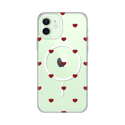 Zastitna maska (futrola) print Magsafe - iPhone 12/12 Pro 6.1 Red Hearts.