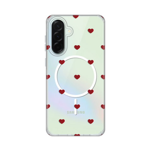 Zastitna maska (futrola) print Magsafe - Samsung A366 Galaxy A36 5G Red Hearts.