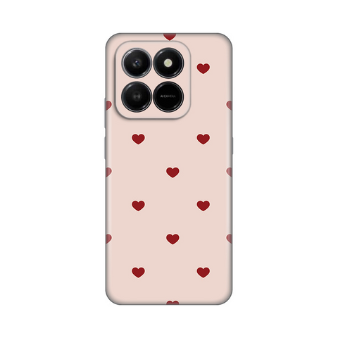 Zastitna silikonska maska (futrola) PRINT - Honor X7d 4G/400 Smart 5G Beige Hearts.