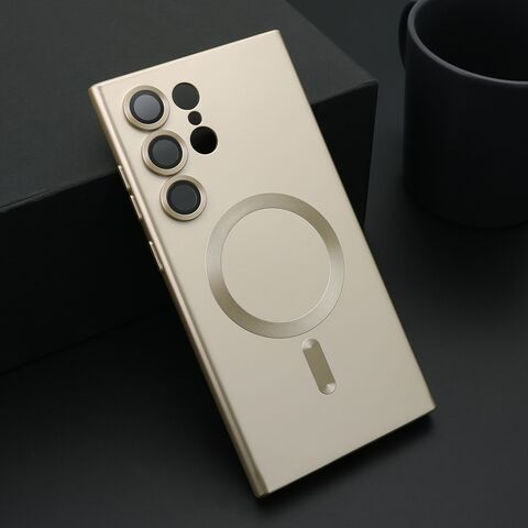 Zastitna maska (futrola) ELEGANT MAGSAFE - Samsung S928 Galaxy S24 Ultra 5G zlatna (MS).