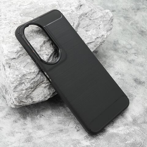 Zastitna silikonska maska (futrola) BRUSHED - Huawei Honor X7b crna (MS).