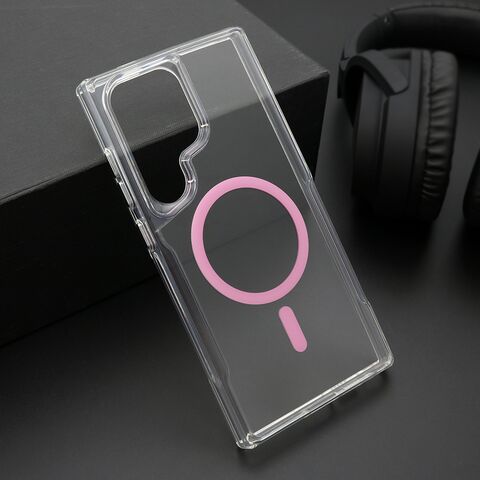 Zastitna maska (futrola) AURA MagSafe - Samsung S928 Galaxy S24 Ultra 5G roze (MS).