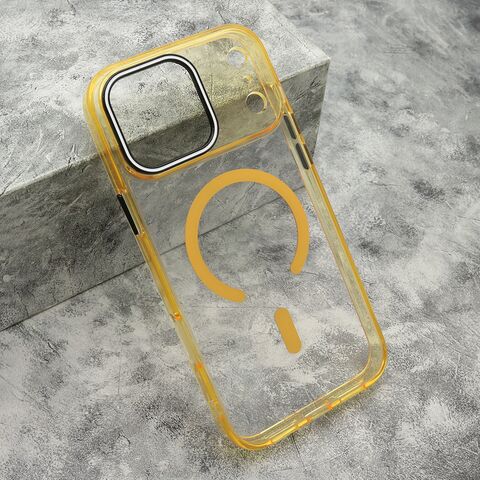 Zastitna maska (futrola) COLOR RING MagSafe - iPhone 17 Pro Max (6.9) narandzasta (MS).