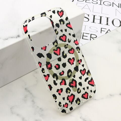 Zastitna maska (futrola) LEOPARD MagSafe - iPhone 16 Pro (6.3) roze (MS).