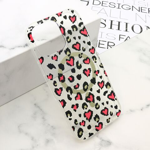 Zastitna maska (futrola) LEOPARD MagSafe - iPhone 16 Pro Max (6.9) roze (MS).