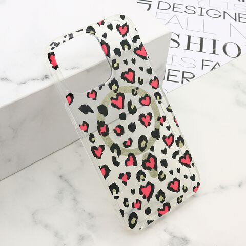 Zastitna maska (futrola) LEOPARD MagSafe - iPhone 15 Pro Max (6.7) roze (MS).