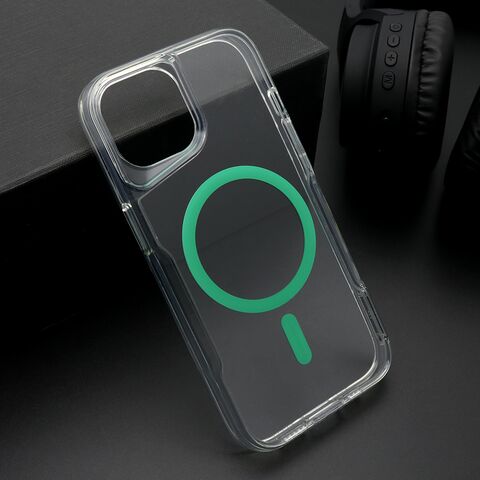 Zastitna maska (futrola) AURA MagSafe - iPhone 15 zelena (MS).