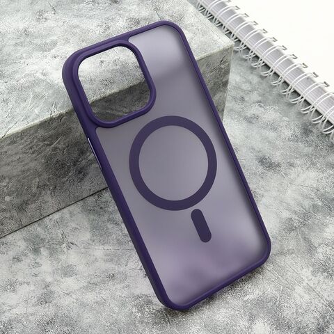 Zastitna maska (futrola) SILKY MAGSAFE mat - iPhone 15 Pro Max (6.7) ljubicasta (MS).