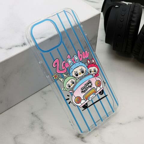 Zastitna maska (futrola) print PARTY - iPhone 15 plava LBB004 (MS).