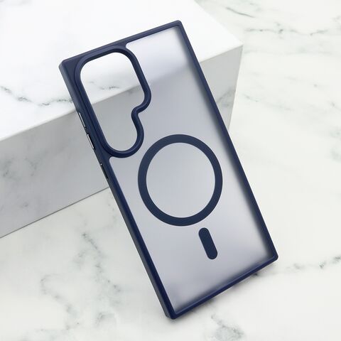 Zastitna maska (futrola) SILKY MAGSAFE mat - Samsung S928 Galaxy S24 Ultra 5G plava (MS).