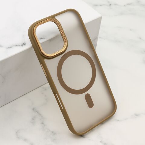 Zastitna maska (futrola) SILKY MagSafe II - iPhone 17 braon (MS).