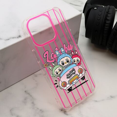 Zastitna maska (futrola) print PARTY - iPhone 16 Pro (6.3) pink LBB004 (MS).