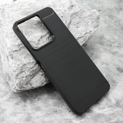 Zastitna silikonska maska (futrola) BRUSHED - Xiaomi Redmi 13C/Poco C65 pro crna (MS).