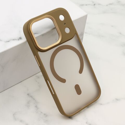 Zastitna maska (futrola) SILKY MagSafe II - iPhone 17 Pro braon (MS).