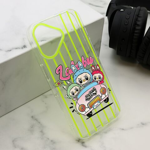 Zastitna maska (futrola) print PARTY - iPhone 16 (6.1) zuta LBB004 (MS).