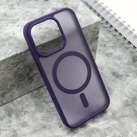 Zastitna maska (futrola) SILKY MAGSAFE mat - iPhone 15 Pro (6.1) ljubicasta (MS).