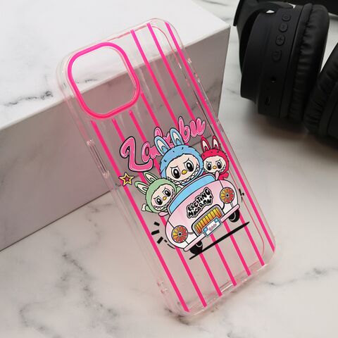 Zastitna maska (futrola) print PARTY - iPhone 14 (6.1) pink LBB004 (MS).