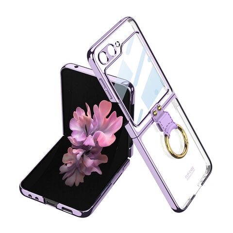 Zastitna maska (futrola) RING LINES - Samsung F741B/F761B Galaxy Z Flip 6 5G/Z Flip 7 FE 5G ljubicasta (GKK case) (MS).