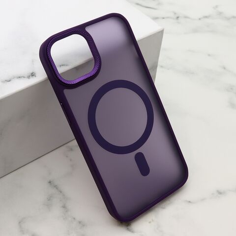 Zastitna maska (futrola) SILKY MAGSAFE II - iPhone 13 (6.1) ljubicasta (MS).