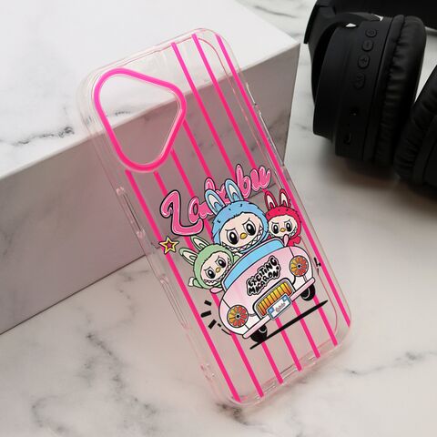 Zastitna maska (futrola) print PARTY - iPhone 16 (6.1) pink LBB004 (MS).