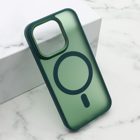 Zastitna maska (futrola) SILKY MAGSAFE II - iPhone 15 Pro (6.1) zelena (MS).