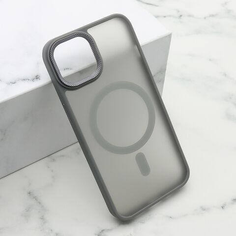 Zastitna maska (futrola) SILKY MAGSAFE II - iPhone 13 (6.1) siva (MS).