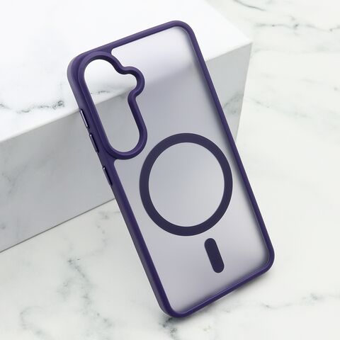 Zastitna maska (futrola) SILKY MAGSAFE mat - Samsung S921 Galaxy S24 5G ljubicasta (MS).