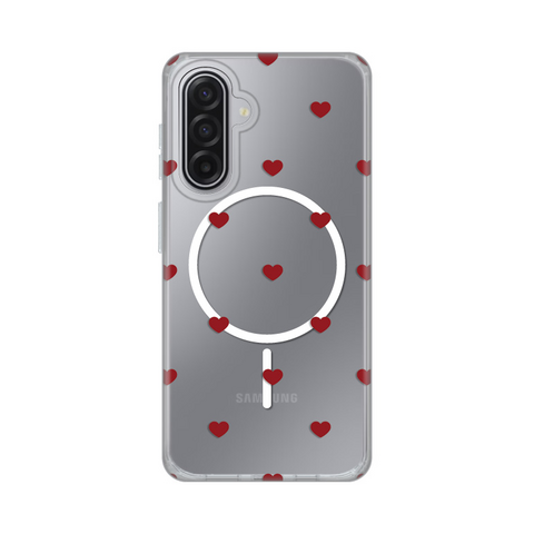 Zastitna maska (futrola) print Magsafe - Samsung A175 Galaxy A17 Red Hearts.