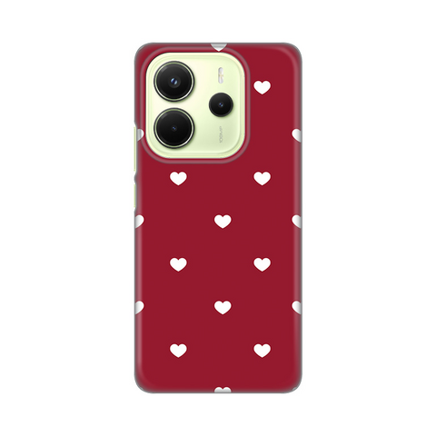 Zastitna ultra tanka (skin) maska / futrola PRINT - Xiaomi Redmi Note 14 4G (SRB) Burgundy Hearts.
