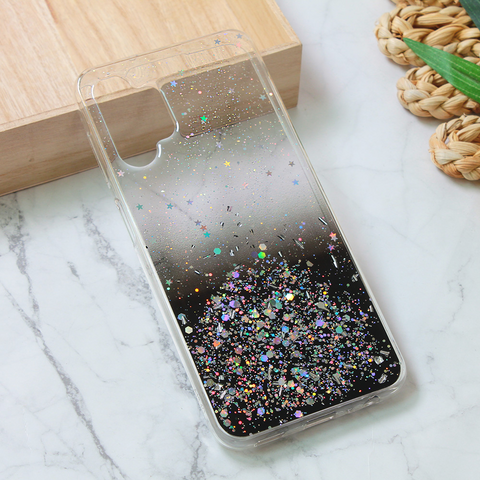 Zastitna silikonska maska (futrola) Glitter - Samsung A135 Galaxy A13 4G crna.