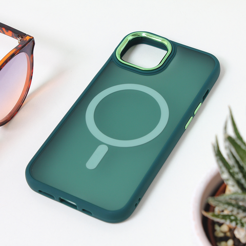 Zastitna maska (futrola) Magsafe colorful - iPhone 13 tamno zelena.