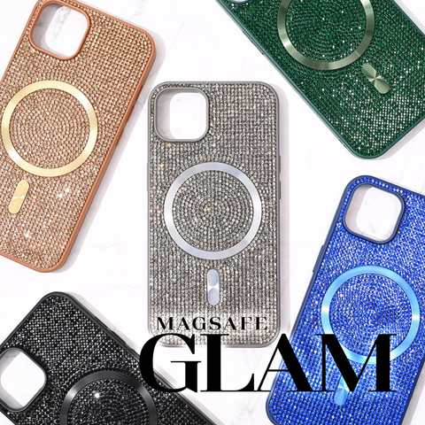 Zastitna maska (futrola) Magsafe Glam - iPhone 13 plava.