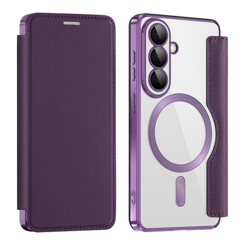 Zastitna maska (futrola) Magsafe Lux na preklop (bi fold) - Samsung A376 Galaxy A37 ljubicasta.