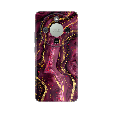 Zastitna silikonska maska (futrola) PRINT - Huawei Honor Magic 8 Lite Burgundy.