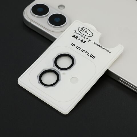 Folija - zastitu kamere OCTAGON za iPhone 16 (6.1)/16 Plus (6.7) srebrna (MS).