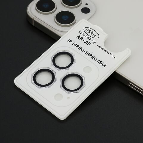 Folija - zastitu kamere OCTAGON DIAMOND za iPhone 16 Pro (6.3)/16 Pro Max (6.9) srebrna (MS).